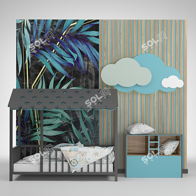 Modern Kids Room G1: Spacious and Stylish 3D model image 2