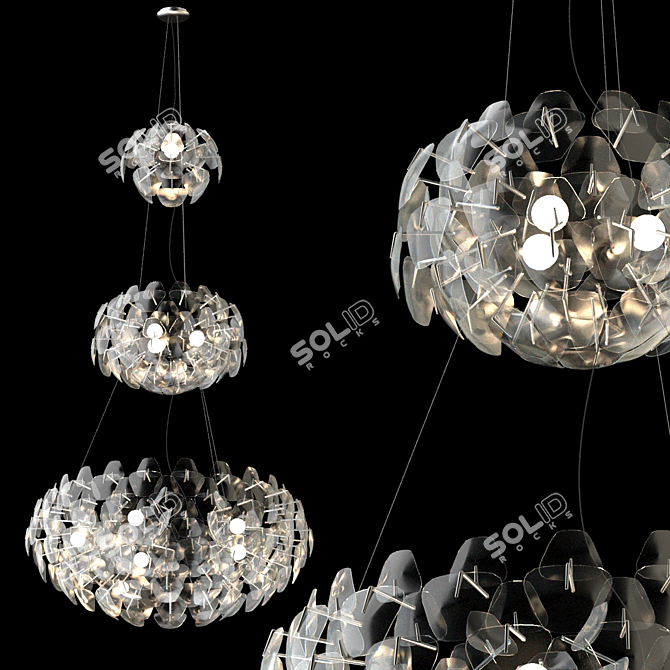 Elegant Hope Chandelier: Illuminate Your Space 3D model image 1