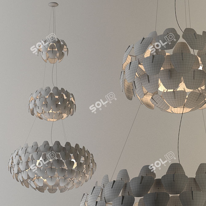 Elegant Hope Chandelier: Illuminate Your Space 3D model image 2