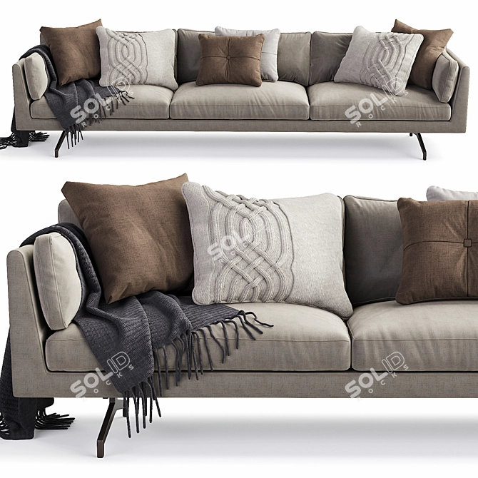 Indera Fauve Modern Sofa 3D model image 1