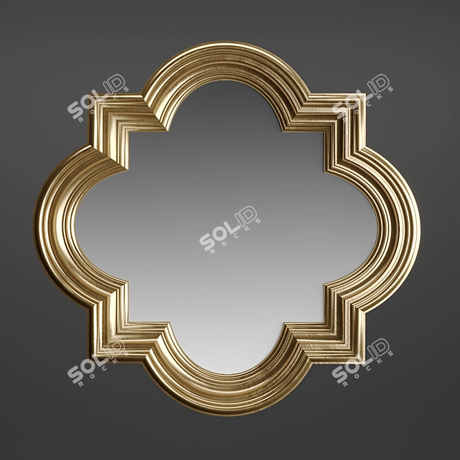 Sleek Mirage: Modern Accent Mirror 3D model image 1