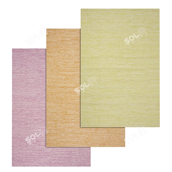 Title: Abstract Luxury Carpets Set 3D model image 1