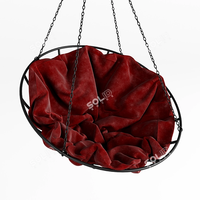 Cozy Hanging Pod Chair 3D model image 1