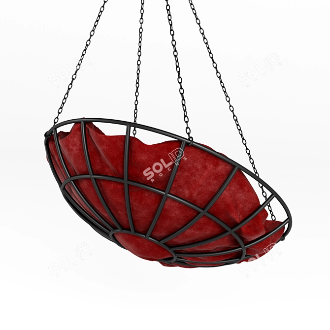 Cozy Hanging Pod Chair 3D model image 3