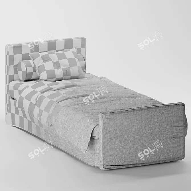 Flexteam Step Single Bed 3D model image 2