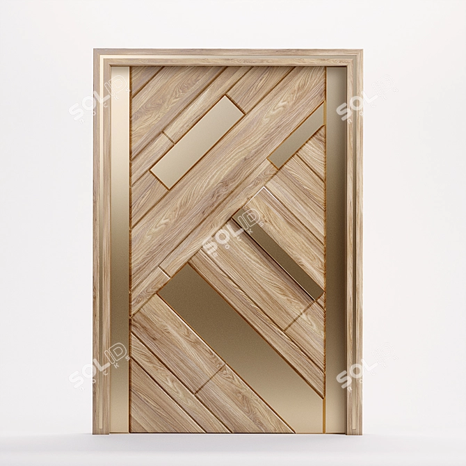 Elegant Villa Door 3D model image 1