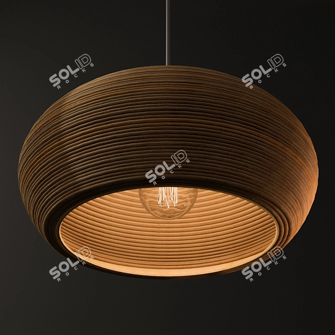 Rattan Lighting Set: Stylish and Versatile 3D model image 3