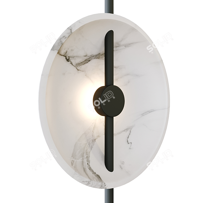 Delano Marble Metal Table Lamp 3D model image 2