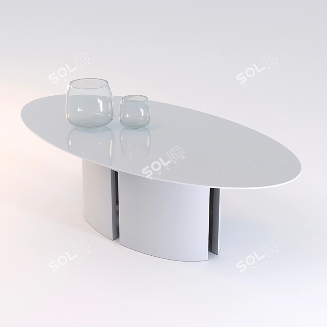 Elegant Meridiani GONG Table 3D model image 2