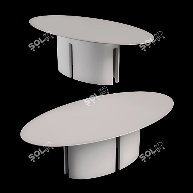 Elegant Meridiani GONG Table 3D model image 10