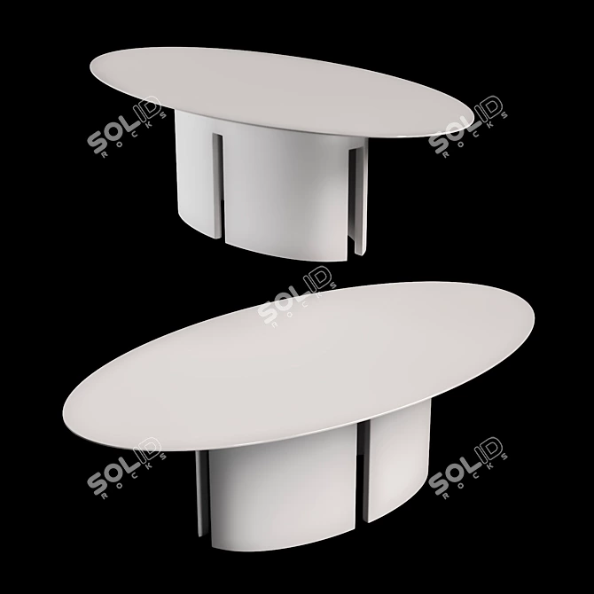 Elegant Meridiani GONG Table 3D model image 11