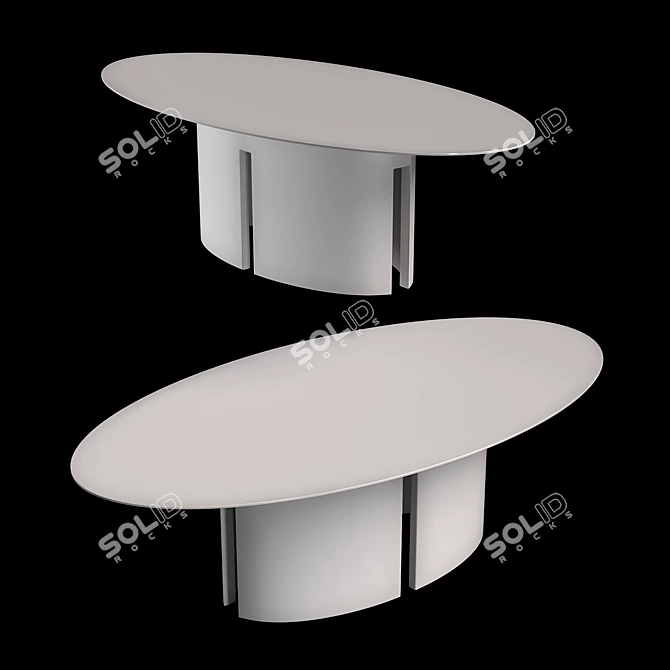 Elegant Meridiani GONG Table 3D model image 12