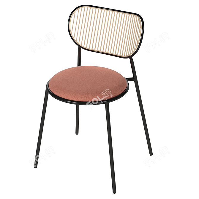 Piper Upholstered Chair: Modern Comfort 3D model image 3