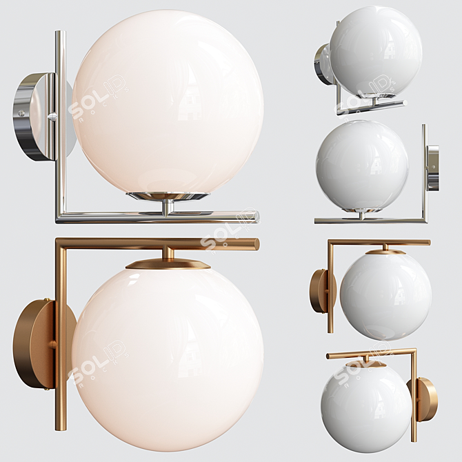 Modern Art Lamp Bolla-Unica 3D model image 1