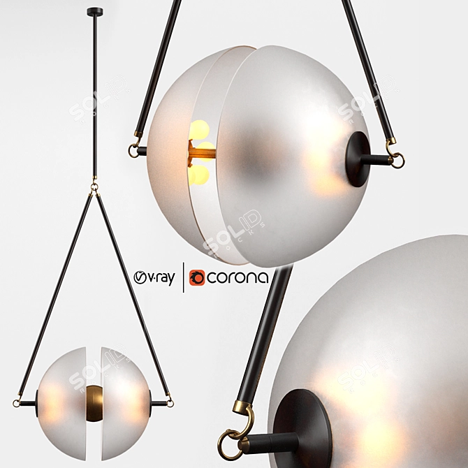 Elegant Synapse Lamp by Apparatus 3D model image 1