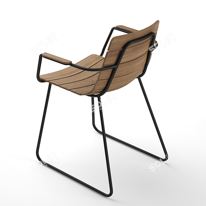 Sleek Gloster William Outdoor Chair 3D model image 2