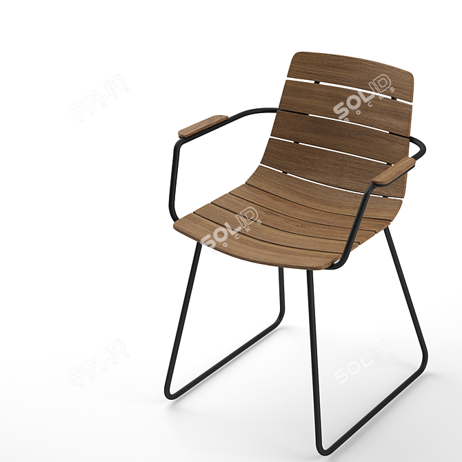 Sleek Gloster William Outdoor Chair 3D model image 3