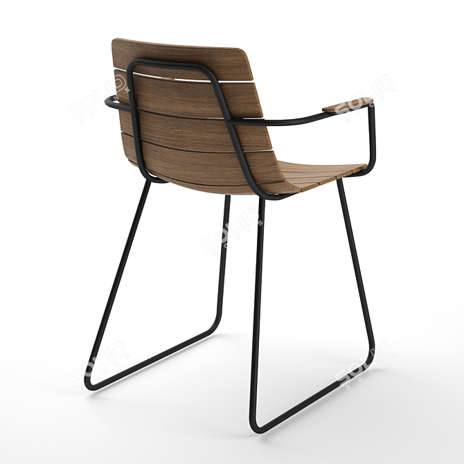 Sleek Gloster William Outdoor Chair 3D model image 5