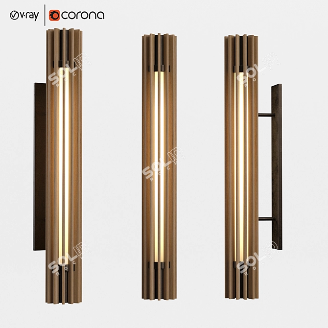 Modern Beacon 30 Sconce: Illuminate with Style 3D model image 1