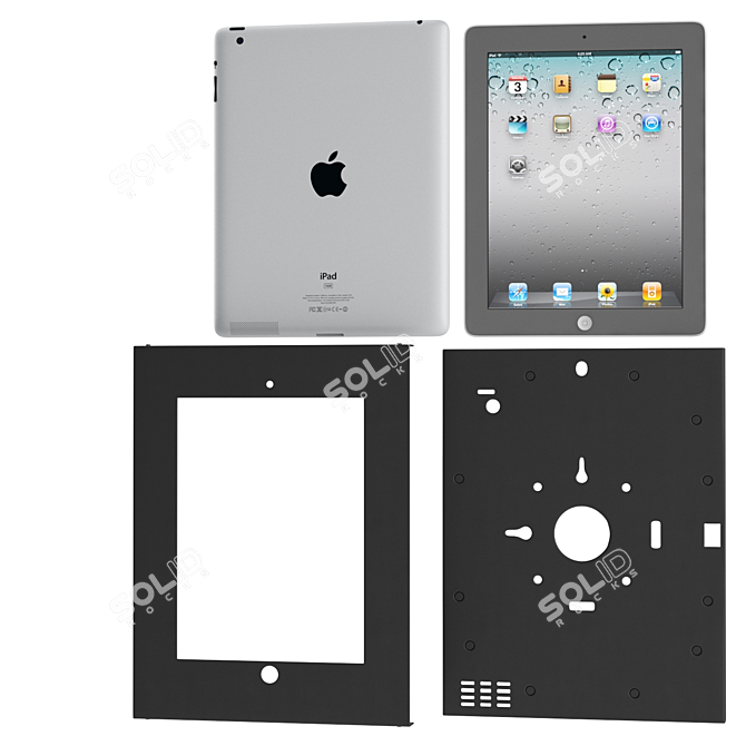 Sleek iPad Pro Kiosk Mount 3D model image 5