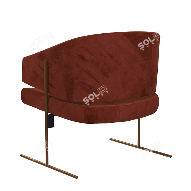 Elegant Ouro Velho Dining Chair 3D model image 5