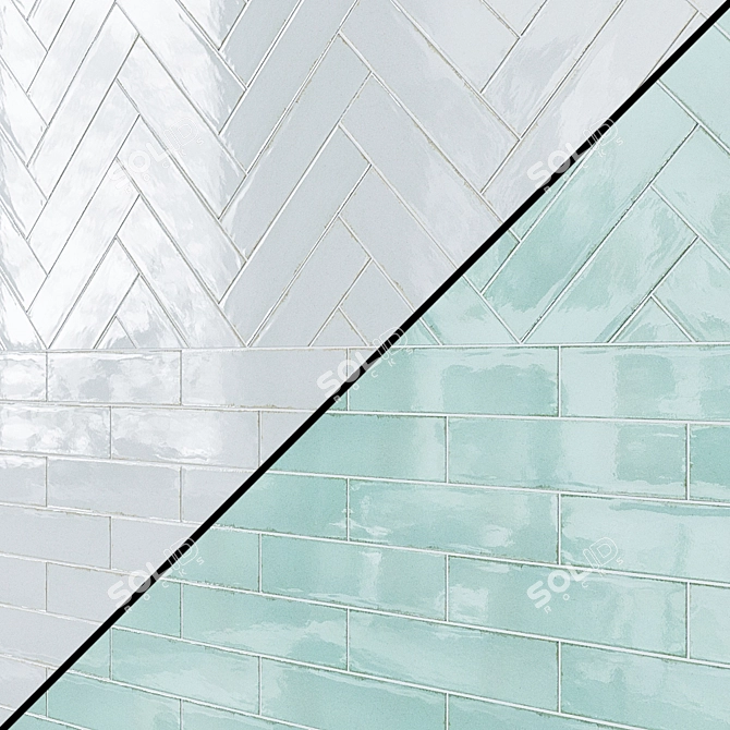 CIFRE CERAMICA Soul Aqua 7,5x30 Tile 3D model image 3