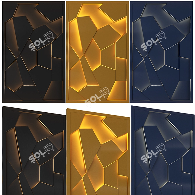 Elevate your space with 3D Wall Panel 3D model image 1