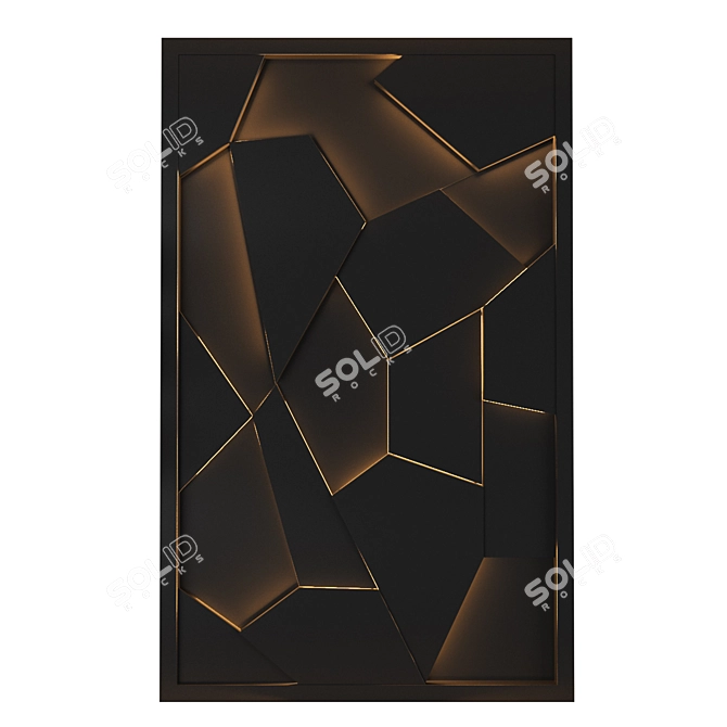 Elevate your space with 3D Wall Panel 3D model image 3