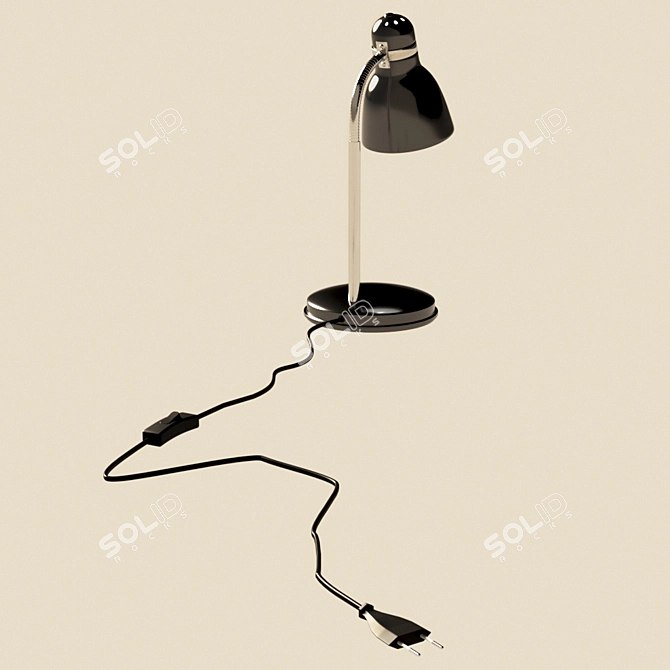 Elegant Zara HR-40 Table Lamp 3D model image 6