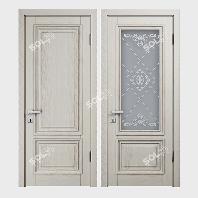 Elegant Parma Doors 3D model image 1