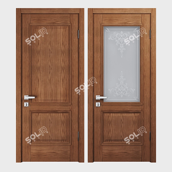 Elegant Elada Doors - Palace Quality 3D model image 1
