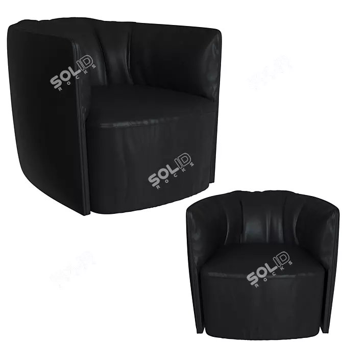 Poliform Santa Monica Armchair: Sleek Design, Ultimate Comfort 3D model image 1