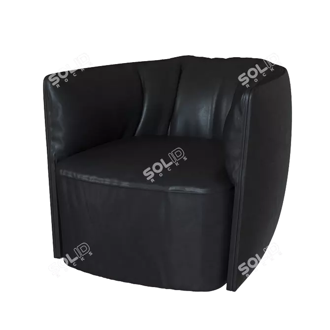 Poliform Santa Monica Armchair: Sleek Design, Ultimate Comfort 3D model image 2