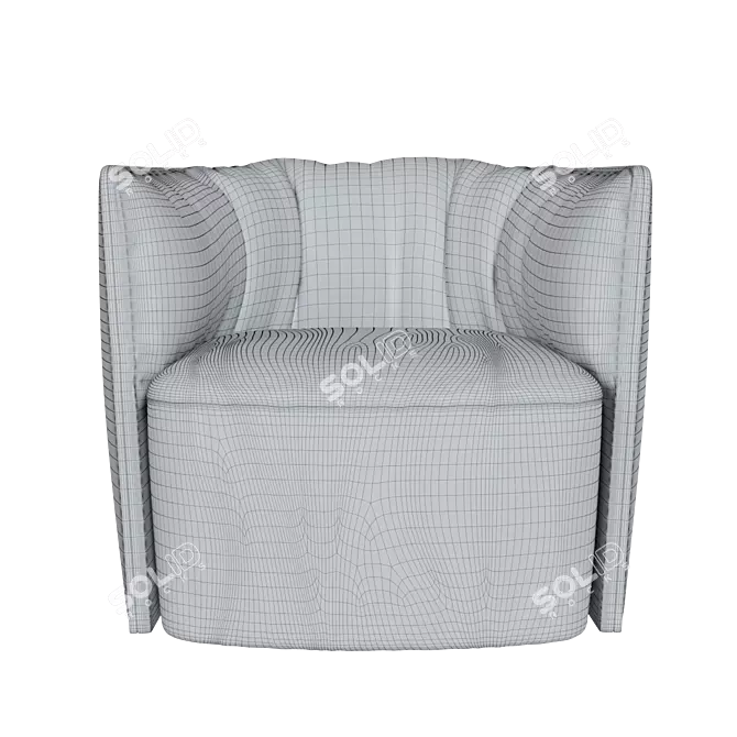 Poliform Santa Monica Armchair: Sleek Design, Ultimate Comfort 3D model image 5