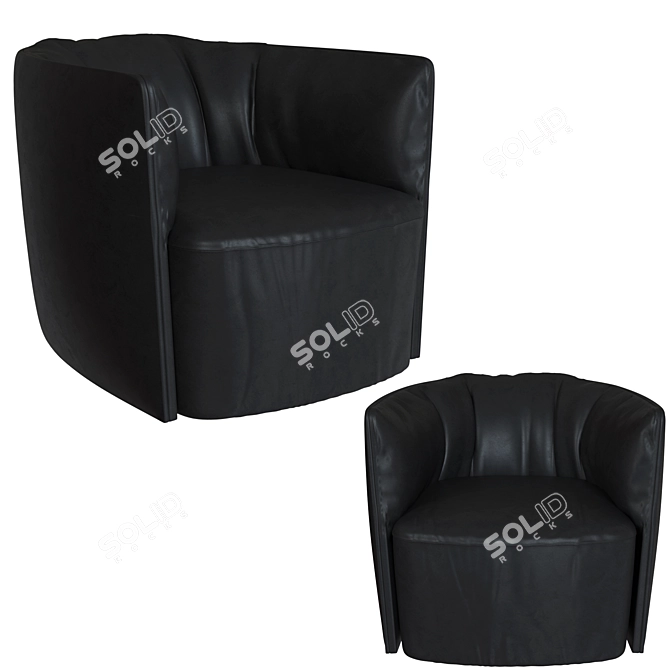 Poliform Santa Monica Armchair: Sleek Design, Ultimate Comfort 3D model image 6