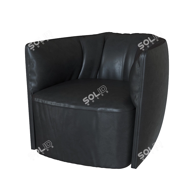 Poliform Santa Monica Armchair: Sleek Design, Ultimate Comfort 3D model image 8