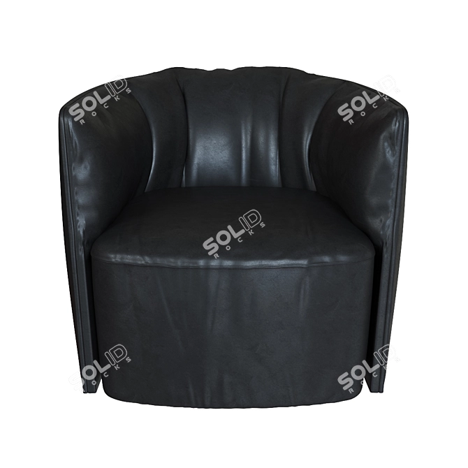 Poliform Santa Monica Armchair: Sleek Design, Ultimate Comfort 3D model image 9