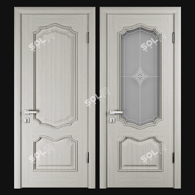 Elegant Premiere Doors 3D model image 1