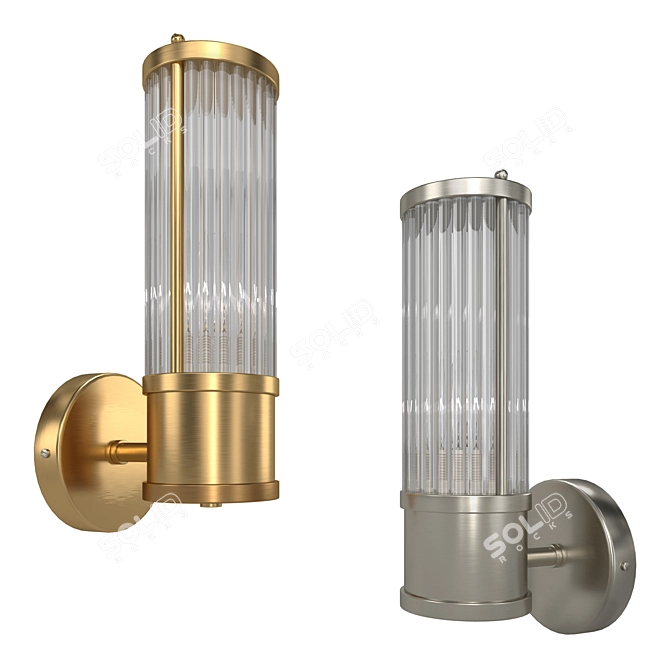 Elegant Dario Bra: Brass & Nickel 3D model image 1