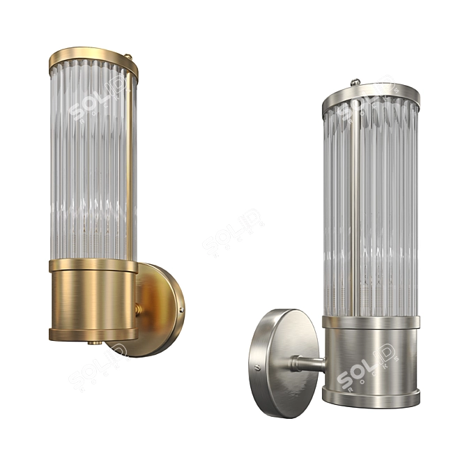 Elegant Dario Bra: Brass & Nickel 3D model image 2