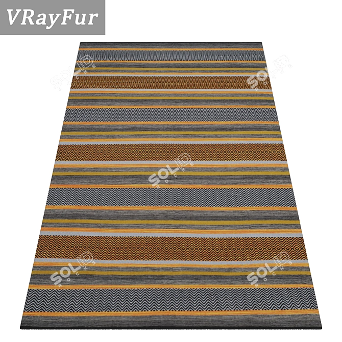 Luxury Carpet Set: High-Quality Textures, Various Styles 3D model image 2