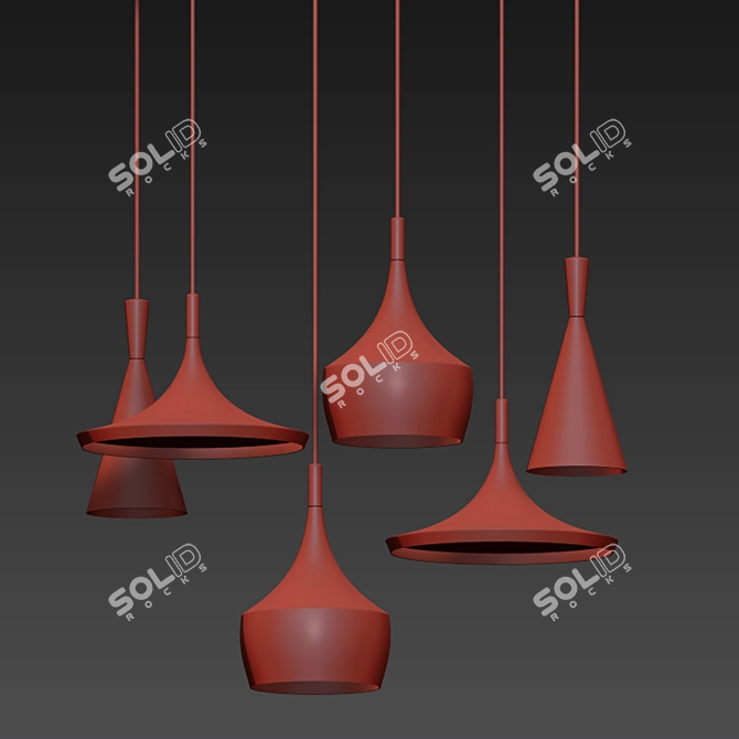 Industrial Wood Loft Pendant 3D model image 2