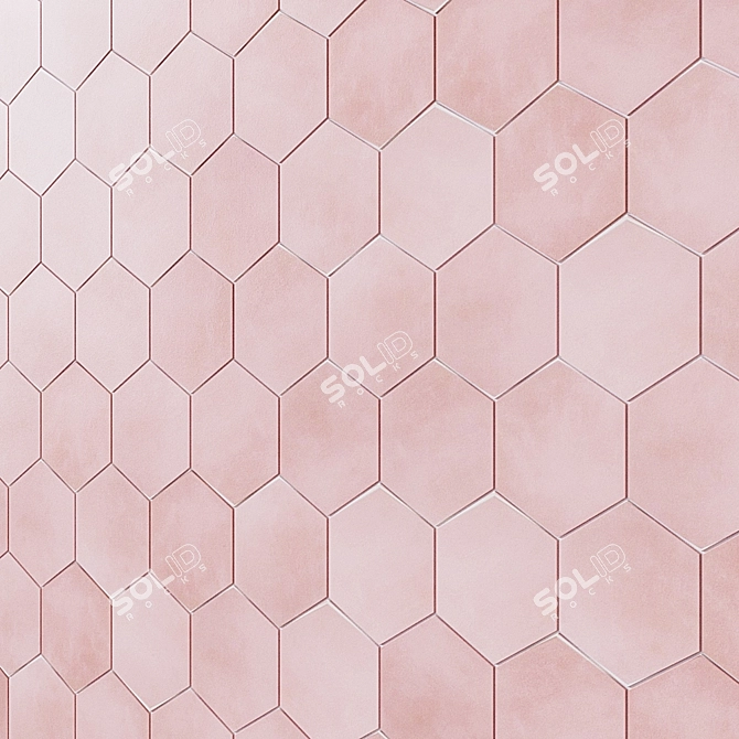 HexArt Porcelain Matte Tile Collection 3D model image 3