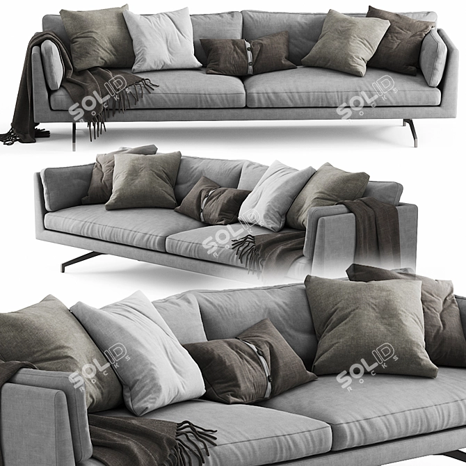 Indera Fauve Sofa: Modern Comfort at Its Finest 3D model image 1