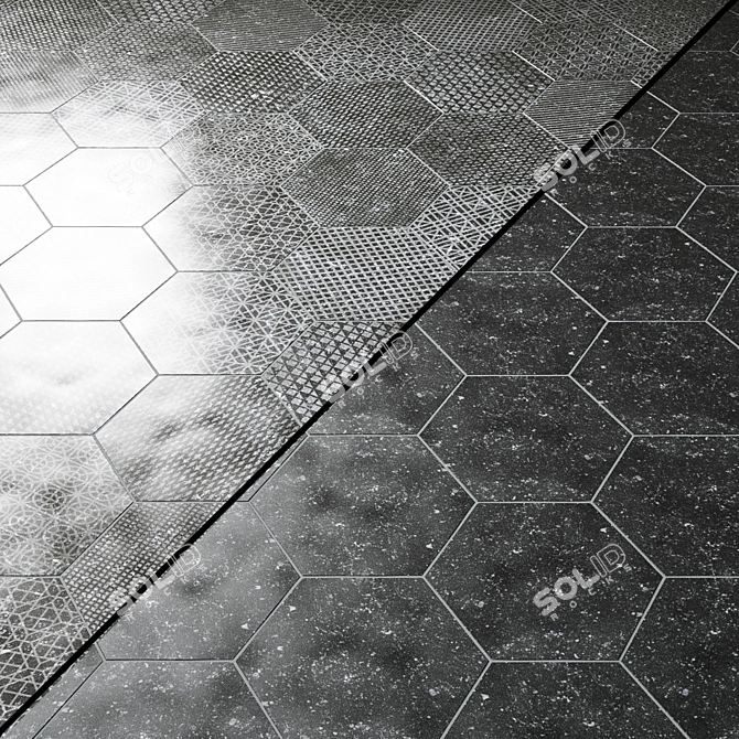EQUIPE CORALSTONE: Hexagon Porcelain Tiles 3D model image 1