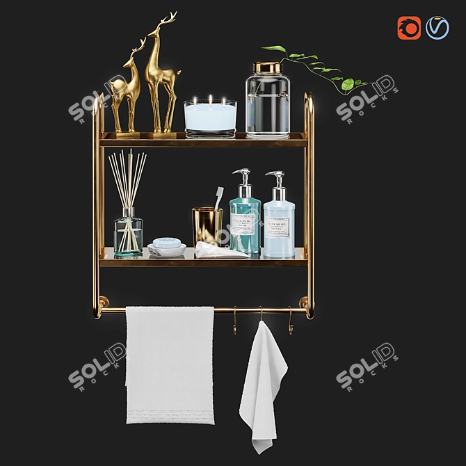 Stylish Bathroom Set: Williams-Sonoma 3D model image 1