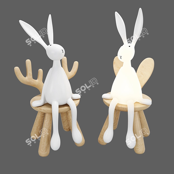 Joseph Bunny Lamp: Adorable and Illuminating! 3D model image 9