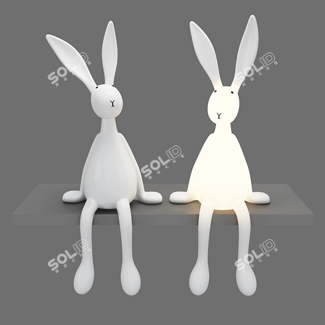 Joseph Bunny Lamp: Adorable and Illuminating! 3D model image 10