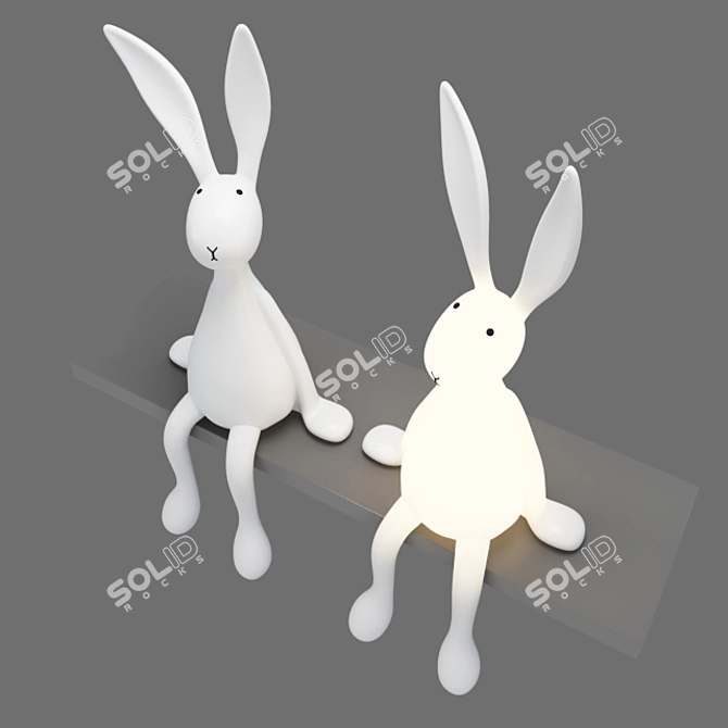 Joseph Bunny Lamp: Adorable and Illuminating! 3D model image 12