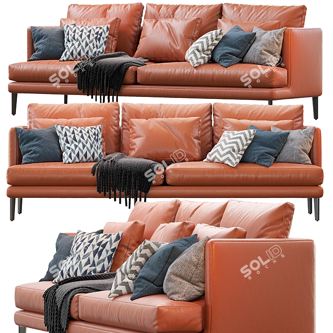 Paraiso Bonaldo Sofa: Modern and Stylish 3-Seater 3D model image 1